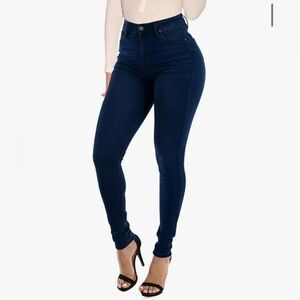 NWT High Rise Skinny Blue Jeans Sz L
